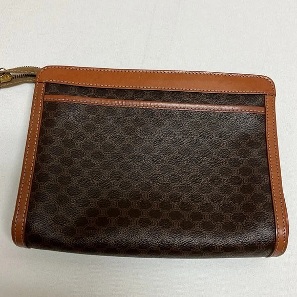 CELINE leather canvas clutch - Picture 5 of 17